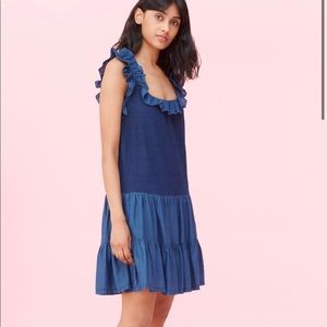 NWT Rebecca Taylor DENIM JERSEY DRESS (Sz S)